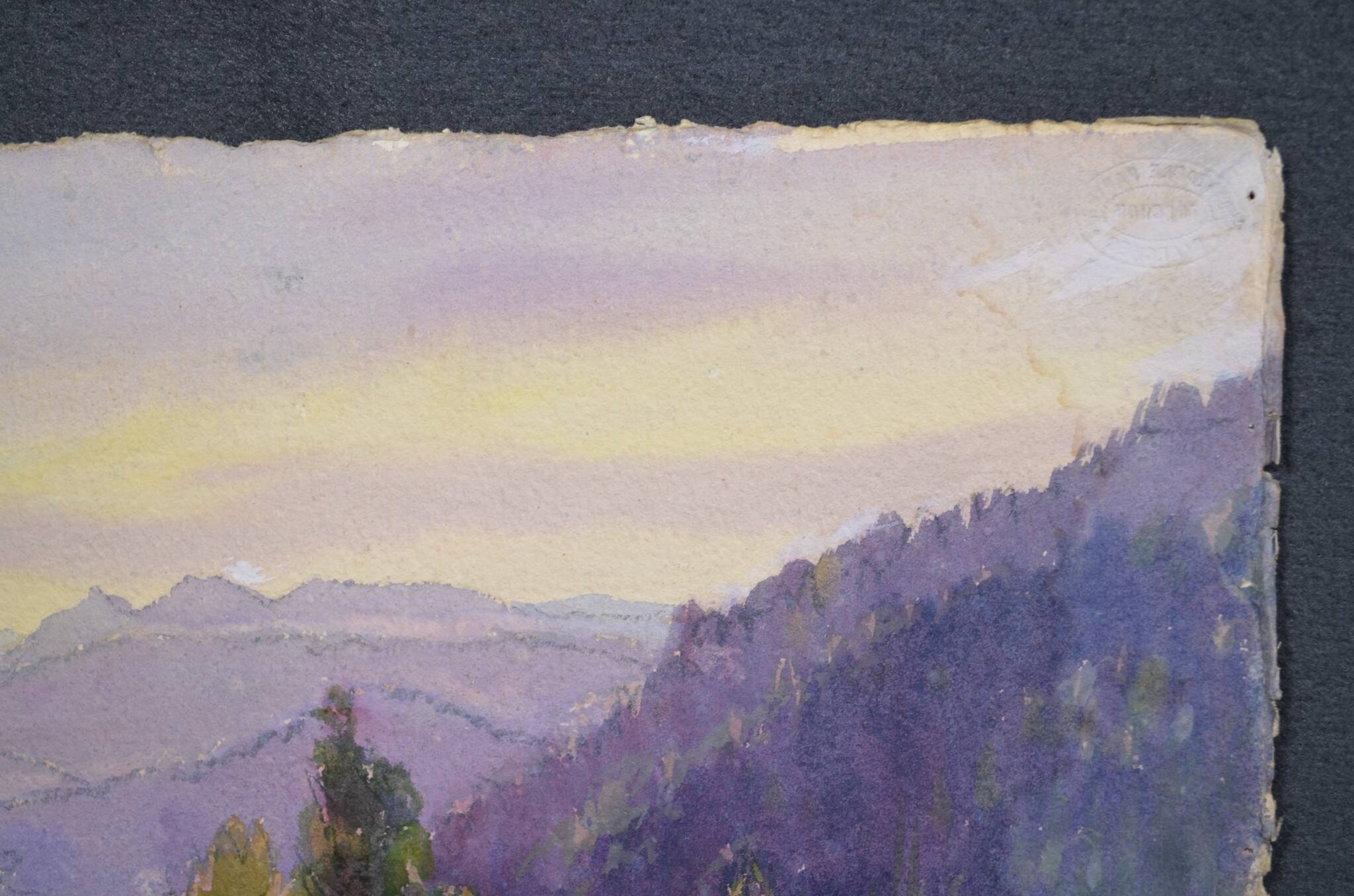 Georges Planes (1897-1977) Valley Landscape, Riverbank (double-sided)