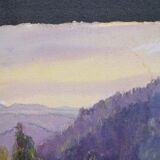 Georges Planes (1897-1977) Valley Landscape, Riverbank (double-sided)