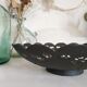 Old black metal tray