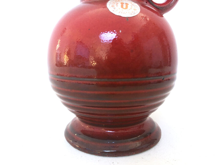 Red Keramik vase 1970