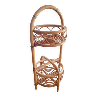 Rattan bottle bar