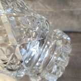 Cut and bevelled crystal vase, vintage