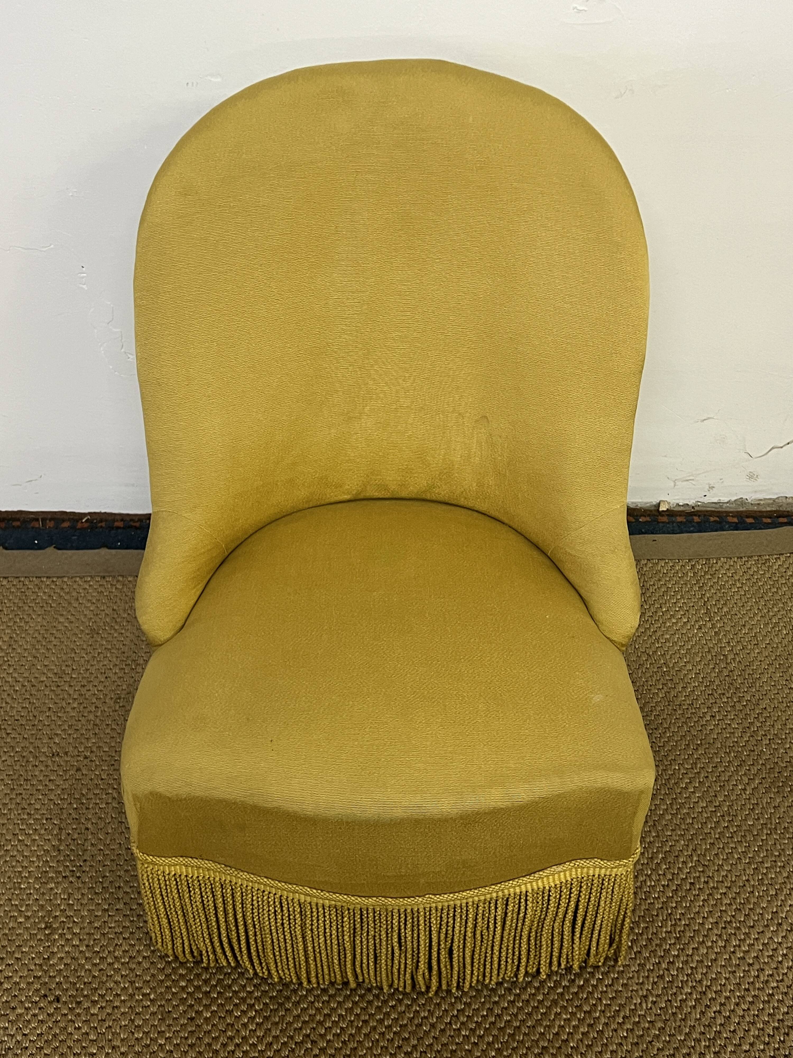 Mustard toad armchair