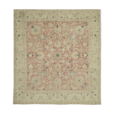 Hand-knotted persian antique 1970s 320 cm x 357 cm beige wool carpet
