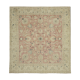 Hand-knotted persian antique 1970s 320 cm x 357 cm beige wool carpet