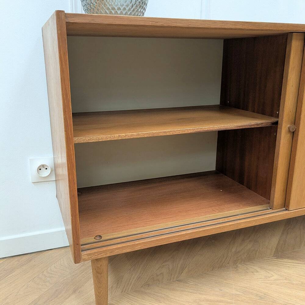 Vintage Danish oak enfilade from the 1960s.