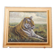 Oil on canvas, resting tiger