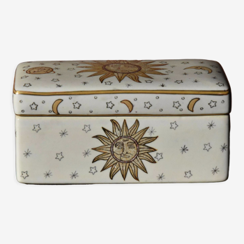 Ceramic box astral decoration