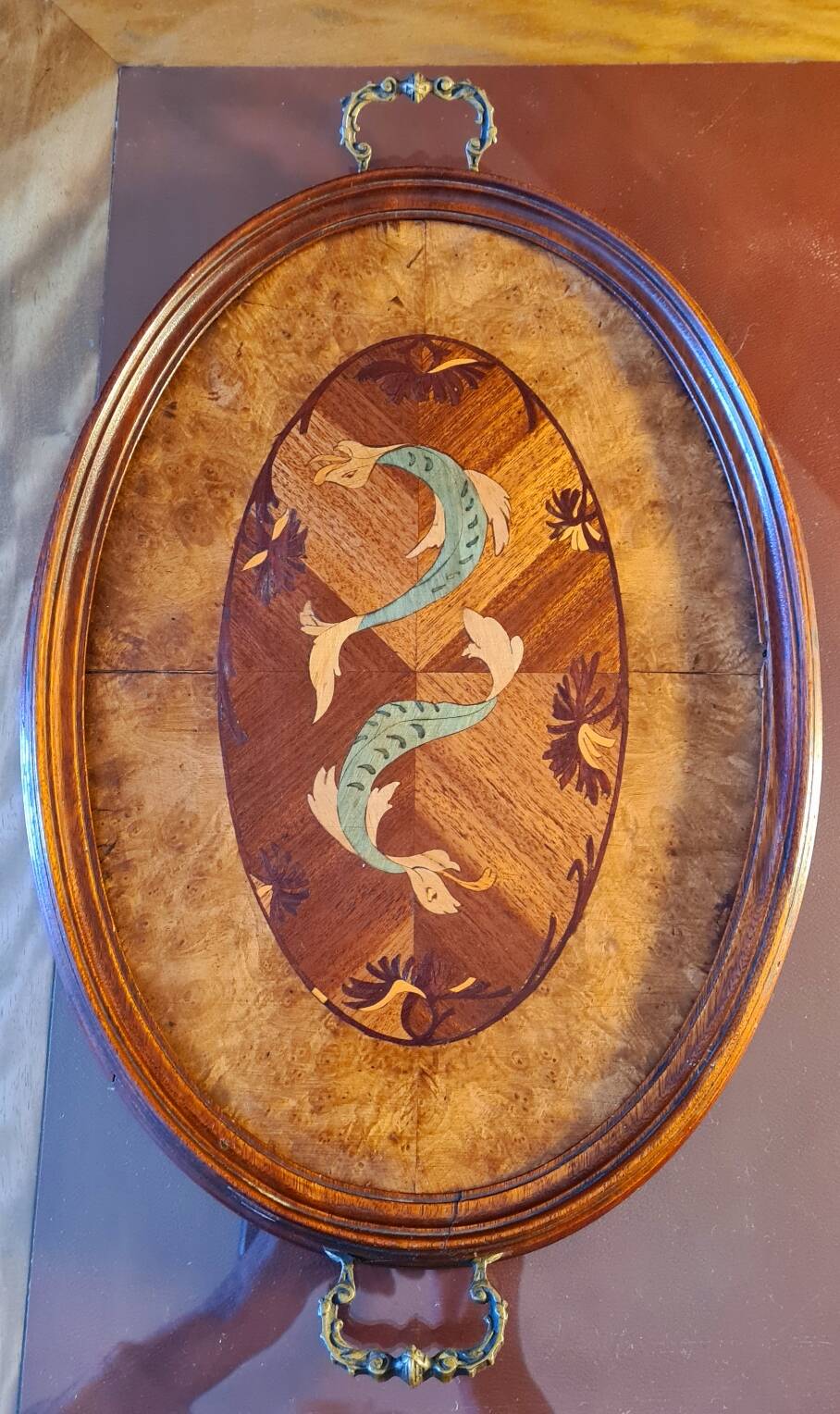 Plateau marqueterie