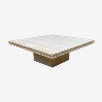 Travertine coffee table 115x115 cm