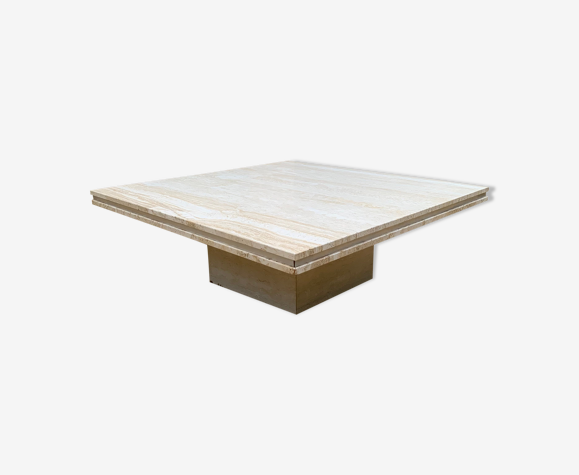 Travertine coffee table 115x115 cm