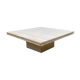 Table basse en travertin 115x115 cm