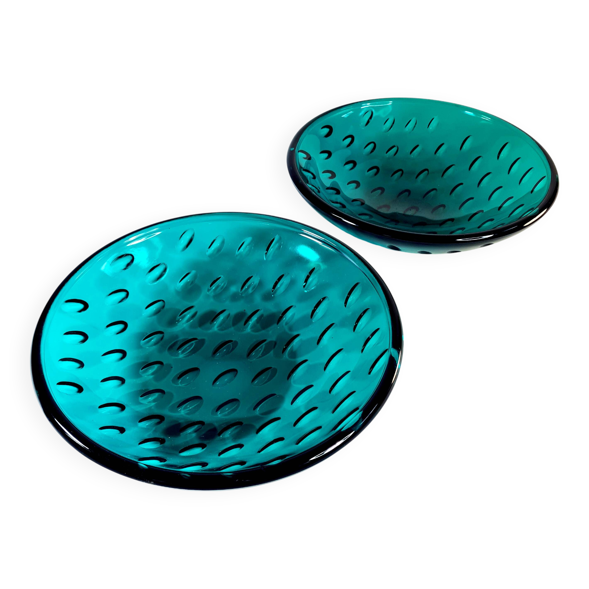 Pair of cut glass cups — Odelys model attributed to Guerlain