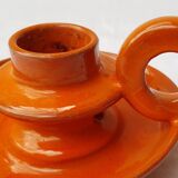 Ceramic candlestick orange 70 's