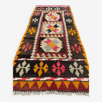 Old Turkish narrow Kilim Runner 122x51 cm shabby chic, vintage kelim