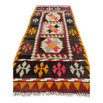 Old Turkish narrow Kilim Runner 122x51 cm shabby chic, vintage kelim