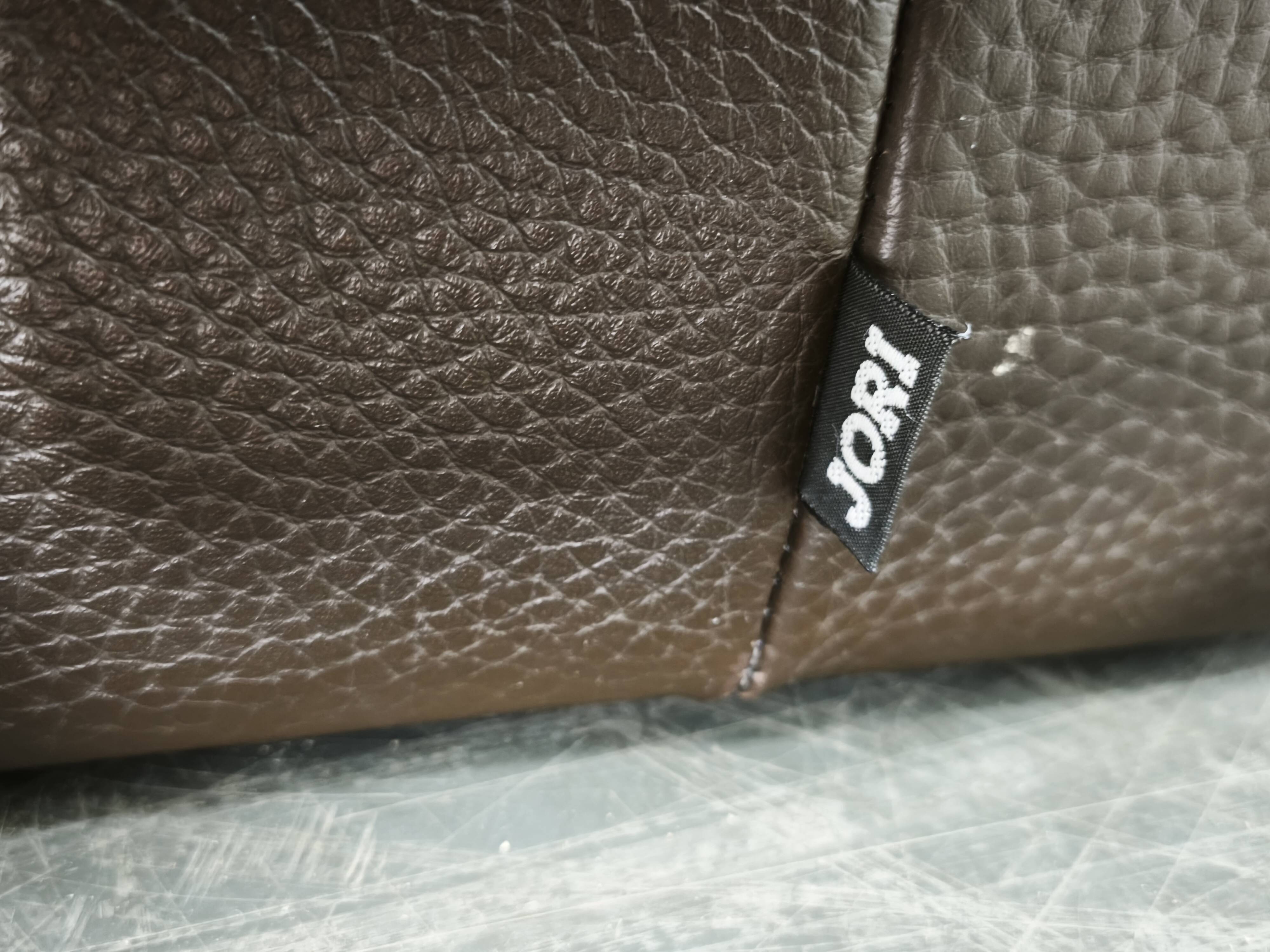 Jori Dark Brown Leather Two Seat Sofa, Belgium, 1990s
