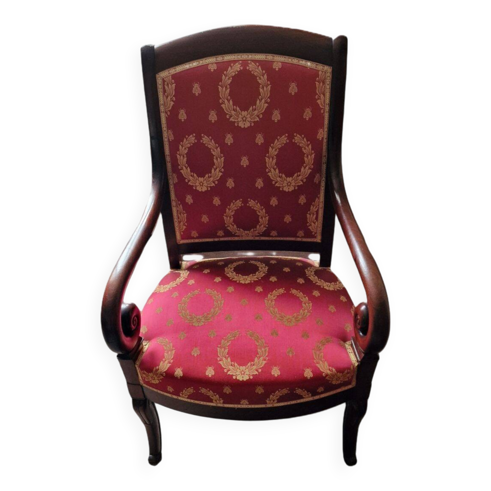 19th Century Empire Style Mahogany Armchair