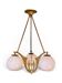 Renovated Art Deco three-light chandelier
