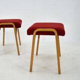 1960s Ludvik Volak beech stools by Drevopodnik Holesov, Czechoslovakia
