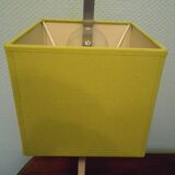 Lamp Stéphane Davidts Faras model, satin chrome, almond green lampshade - Belgium
