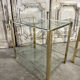 Pair of bronze side tables