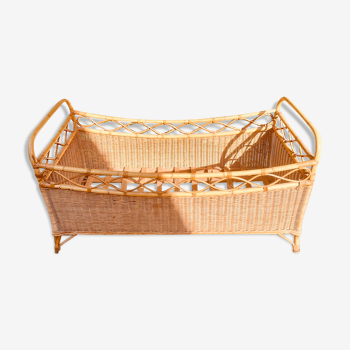Vintage rattan crib