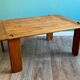 Coffee table in blond wood signed Alain Gaubert (20th century)