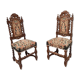 Pair of twisted oak chairs