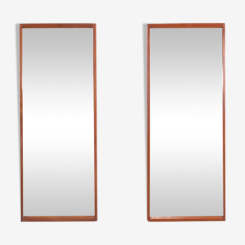 Set of two Teak Danish design mirrors by Aksel Kjersgaard model 145
