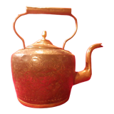 Bouilloire décorative orientale artisanale en cuivre et laiton