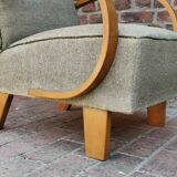 Pair of armchairs by Jindrich Halabala for Thonet 1950. Art deco