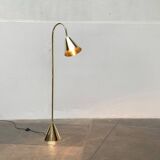 Mid-century brass floor lamp by Jacques Adnet for Valenti, Spain, 1960s.
