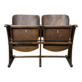 Vintage Two-Seat Cinema Bench from Thonet, 1950s