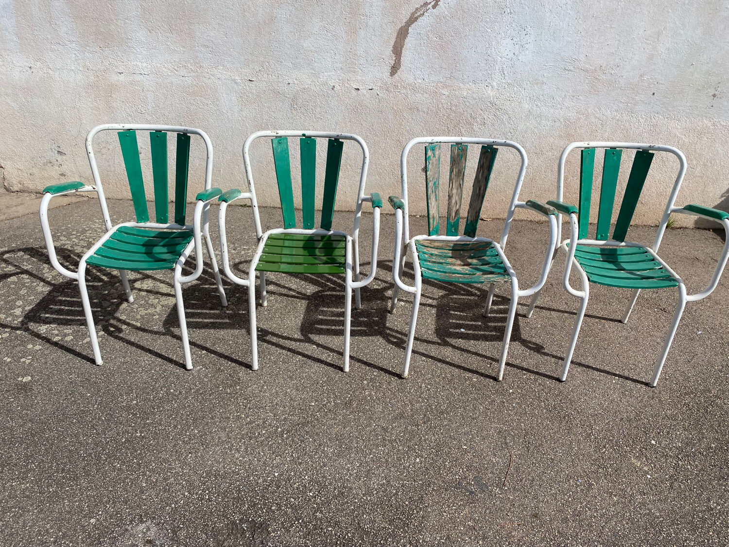 Salon de jardin métal/bois vintage