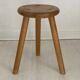 Solid wood tripod stool