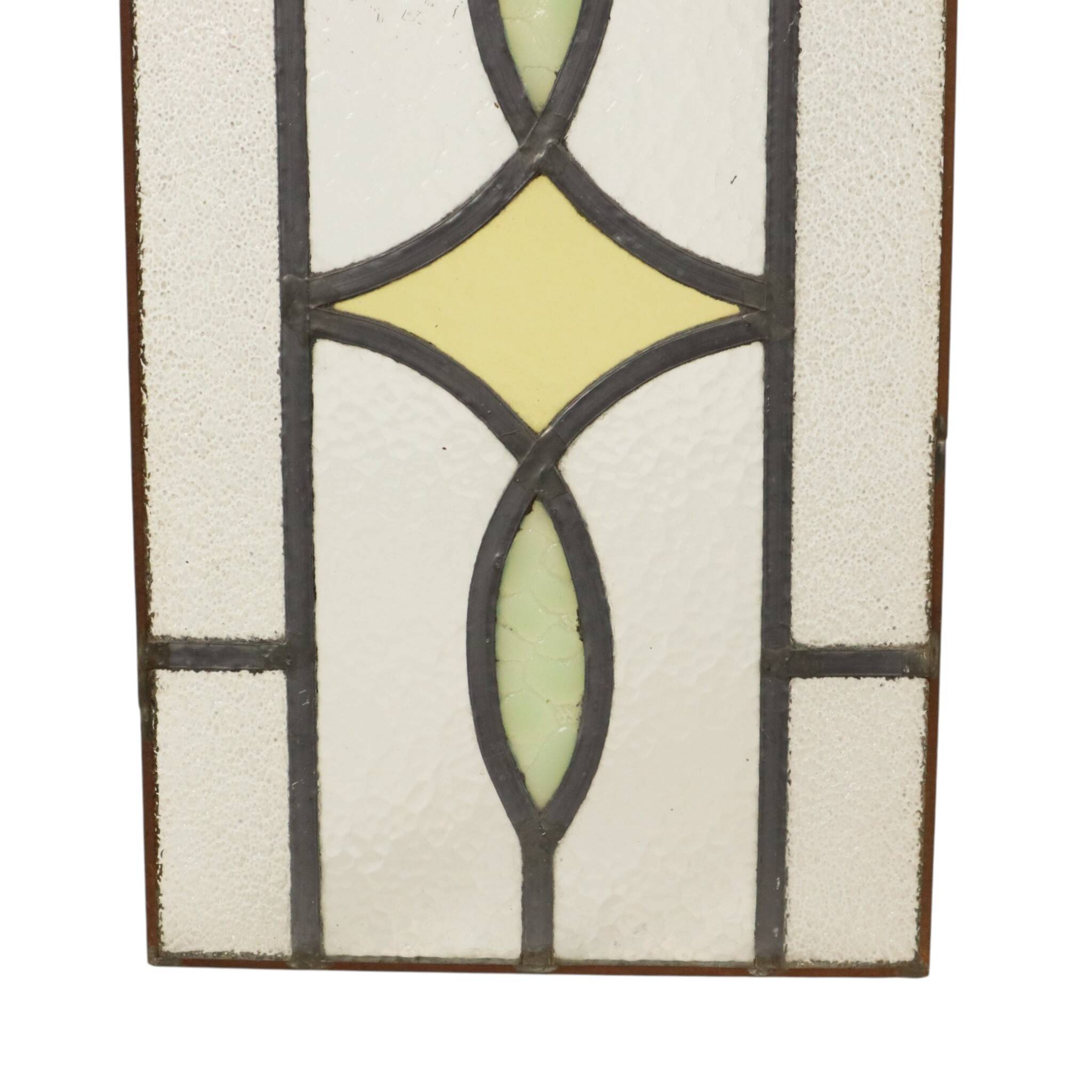 Art Deco Geometric Stained Glass Window 85x24cm