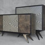 Sideboard with hand-painted pattern, 1960