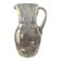 Transparent glass pitcher Mid-Century (1960s) — Czech Republic, bulbous silhouette and integrated handle.