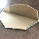 Pair of old underneath bottle tray hexagonal shape mirror 18 cm