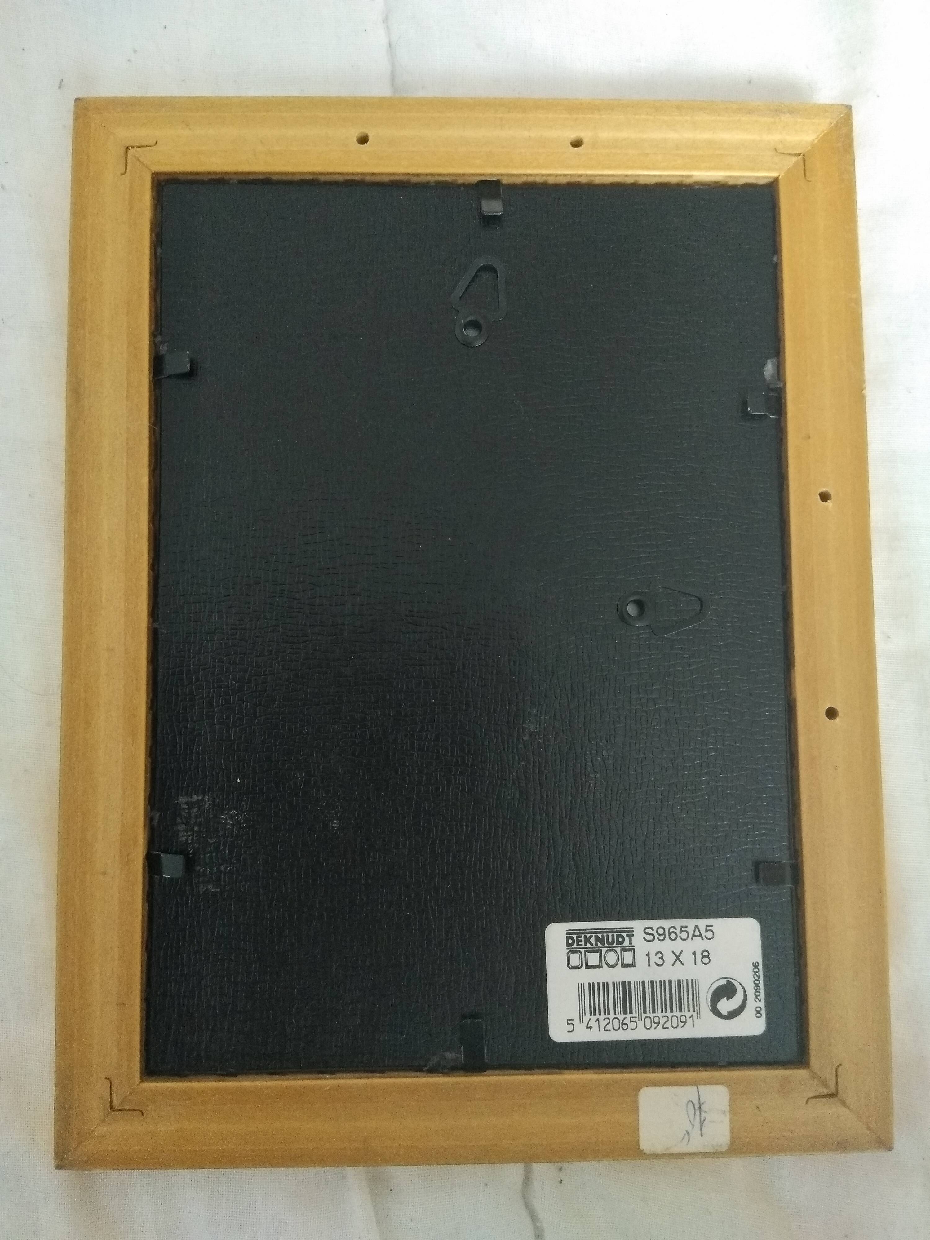Golden frame for a placed image /photo of 13 x 18 cm Deknudt brand Never used state com