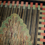Old American Carpet Hooked handmade 149cm x 231cm 1880s, 1B511
