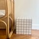 Retro brown white tiled tiled side table