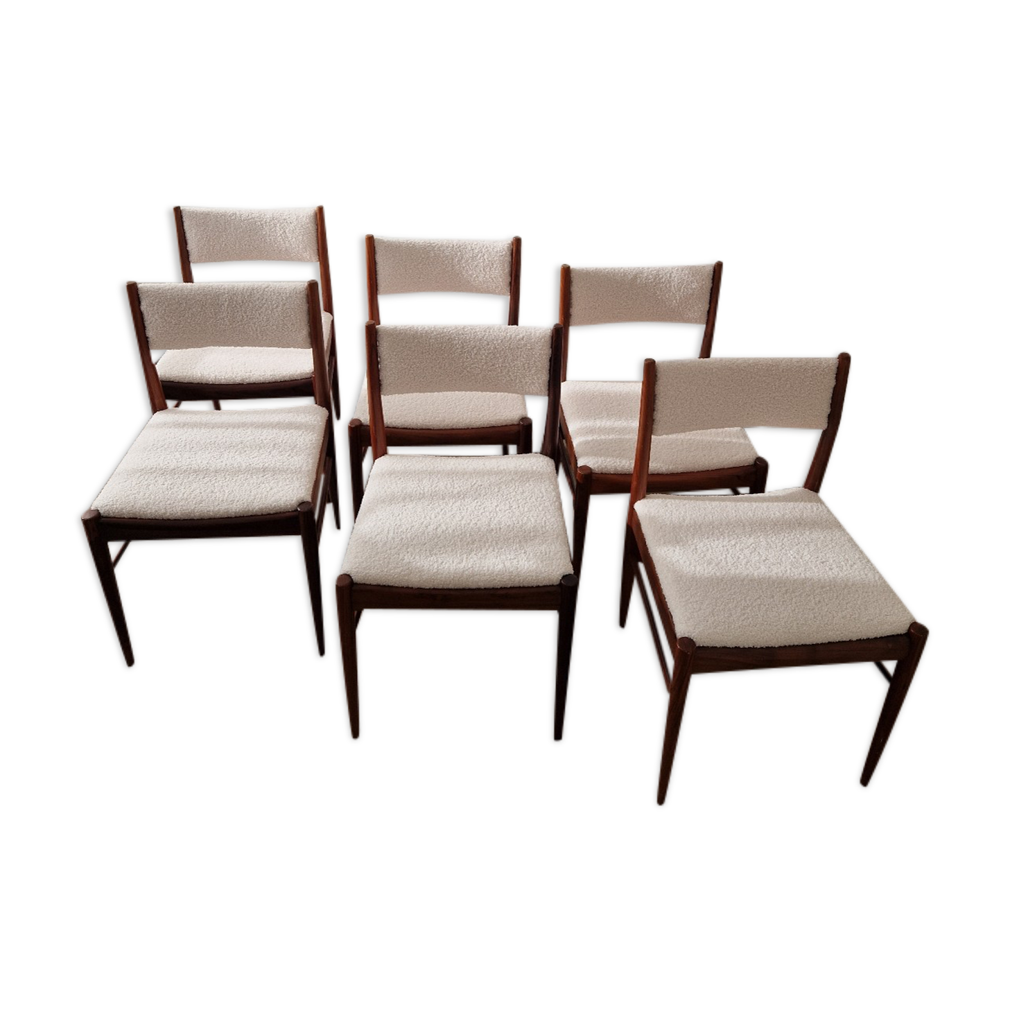 Suite of 6 Italian chairs Consorzio Sedie Friuli - 1960