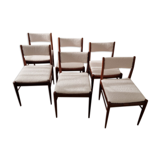 Suite of 6 Italian chairs Consorzio Sedie Friuli - 1960