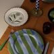 Hand painted ceramic dinner plate