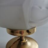 Lamp to lay art deco globe in frosted glass