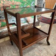 Bar - antique serving trolley on wheels
