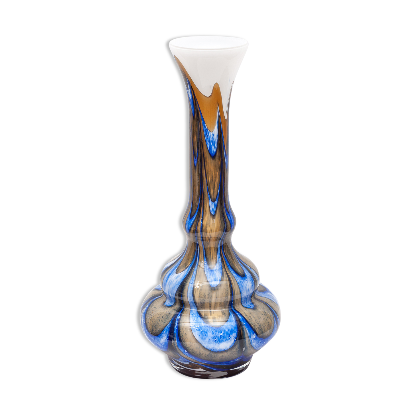 Blue Murano vase by Carlo Moretti