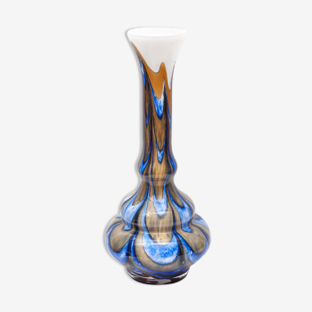 Blue Murano vase by Carlo Moretti